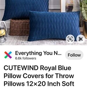 Royal Blue Pillow Covers